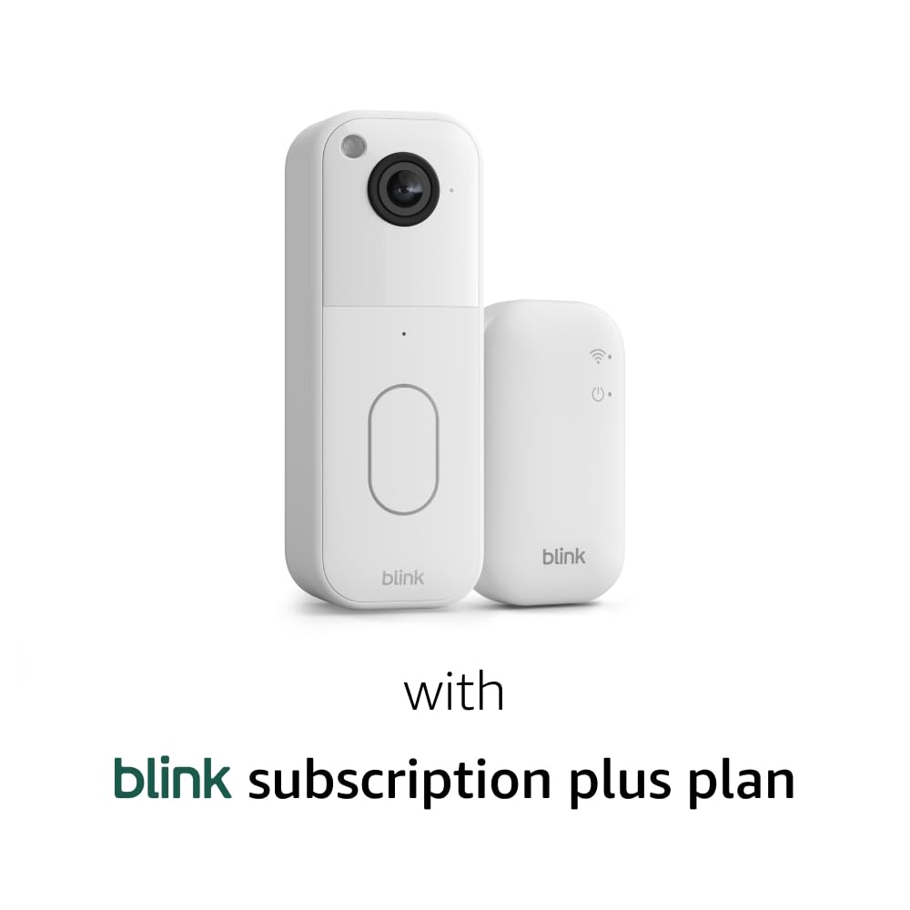Blink Video Doorbell (newest model) – Head-to-toe HD view, two-year battery life, and simple setup. Sync Module Core included – System (Black)